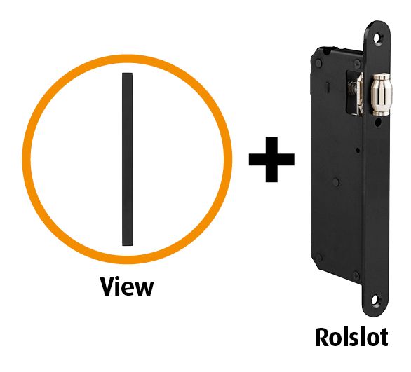 Deurgreep view - smalslot - RVS