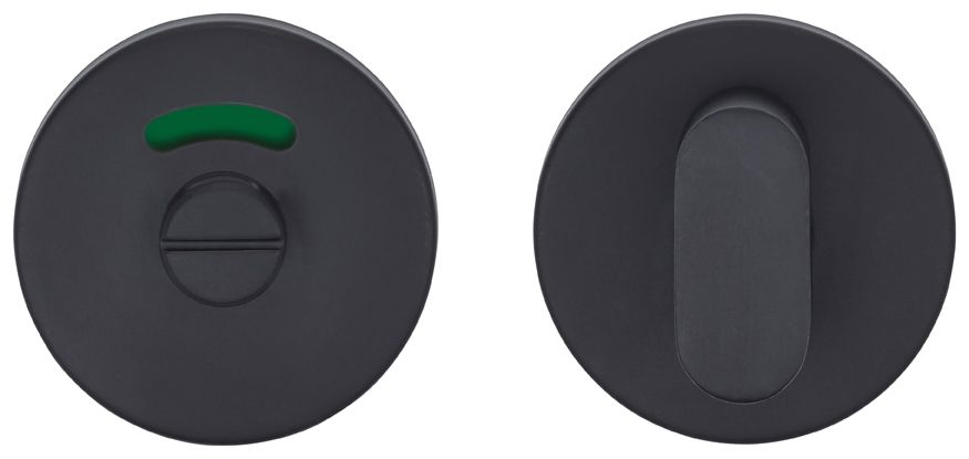 Deurkruk Emmen zwart - Met toiletgarnituur